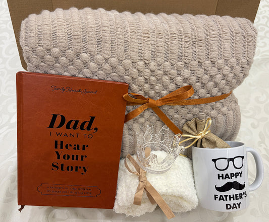 Dad Keepsake | Journal & Cozy Throw Blanket Gift Set