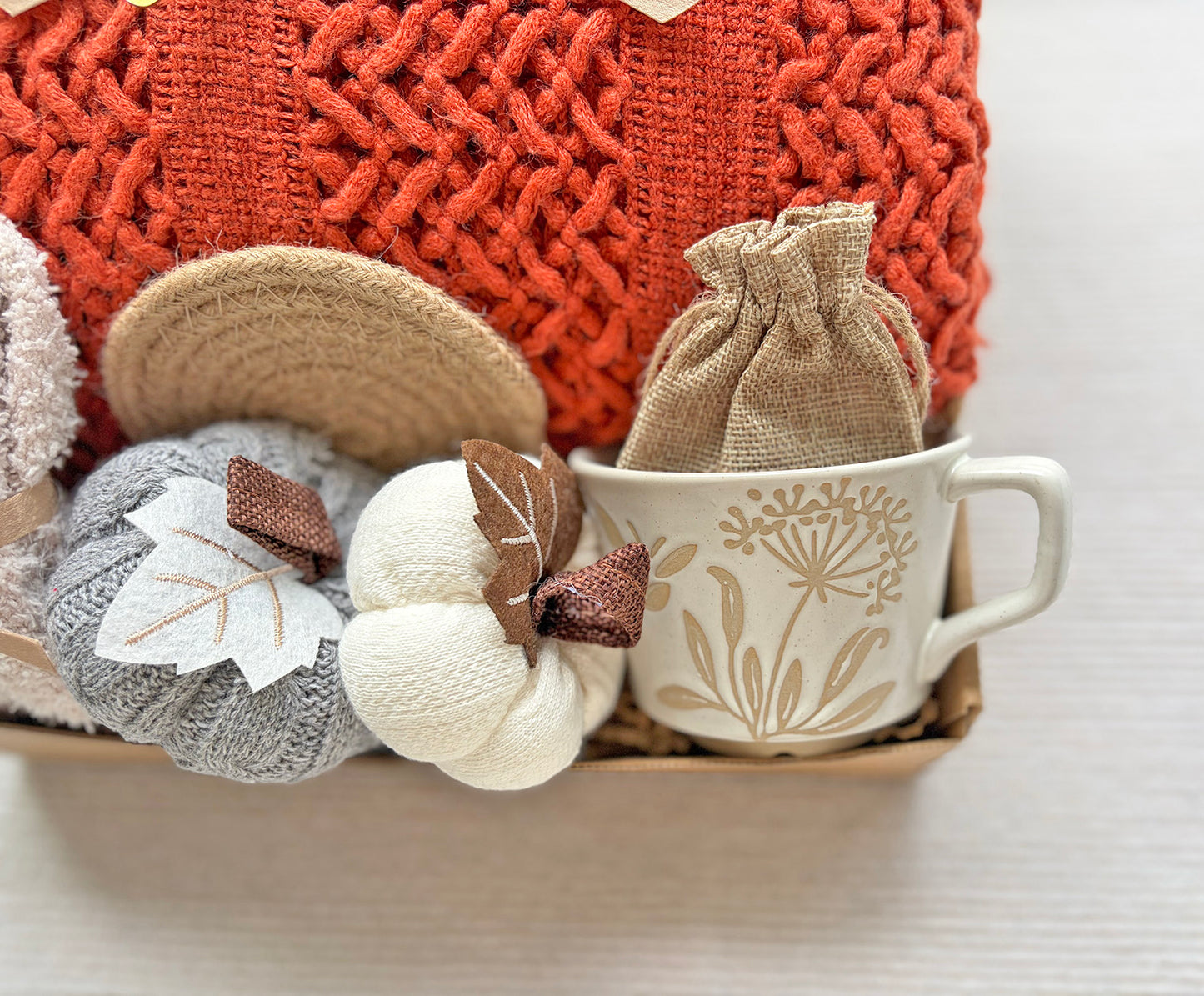 Cozy Care Package for Best Friend Fall Theme Self Care Gift Basket komorebi INC