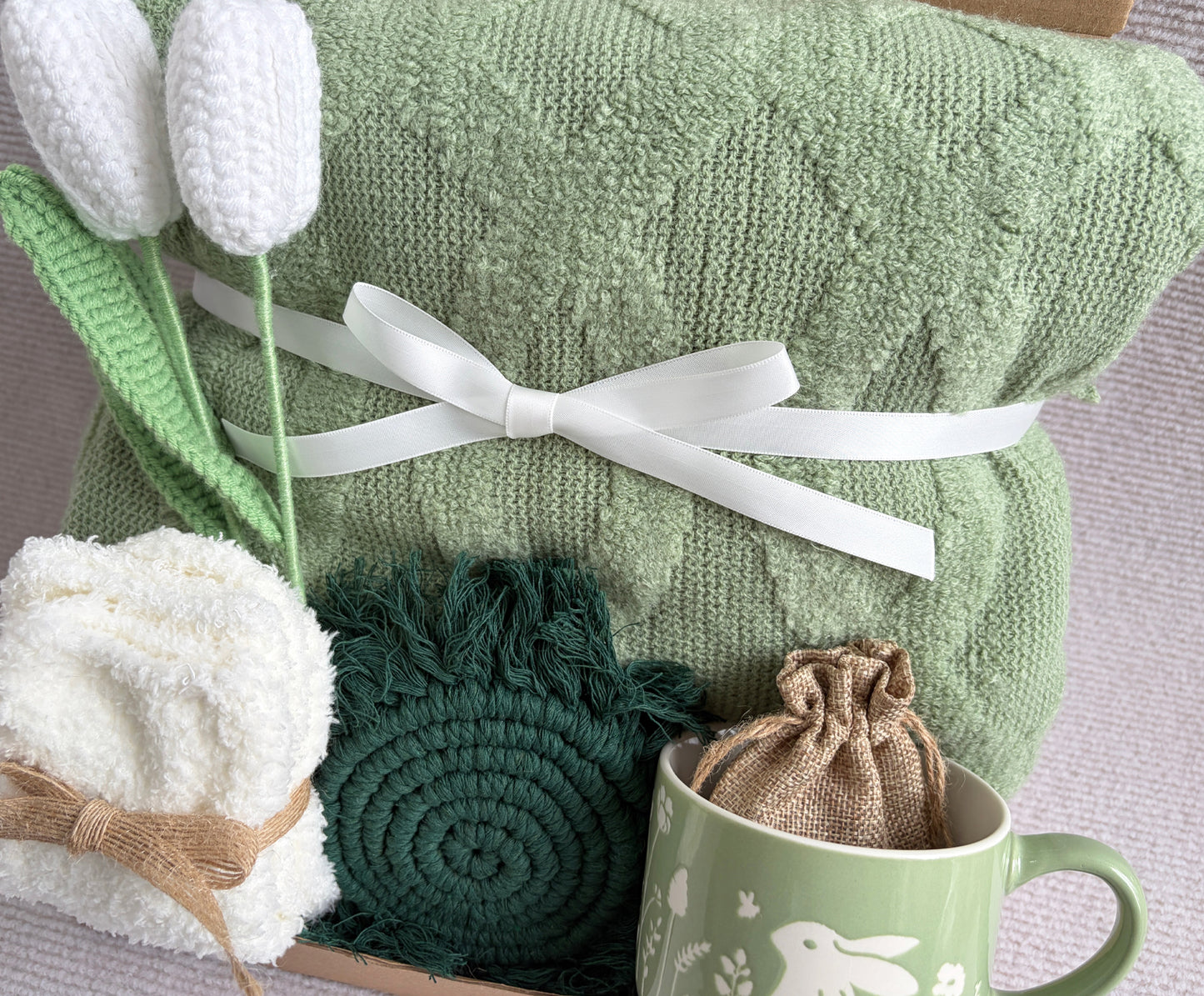 Forever Tulip Gift Box | Cozy Sage Care Package komorebi INC