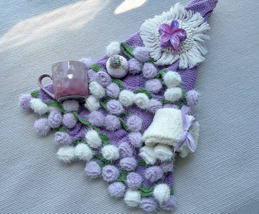 Lavender Purple Dreamy Floral Self-Care Spa Gift Box for Her – Soft Cozy Relaxation Bundle komorebi INC