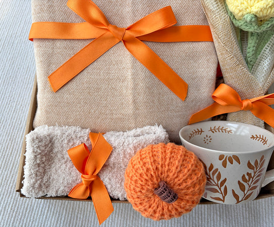 Warm Neutral Fall Floral Self-Care Gift Box for Her Cozy Autumn Harvest Set komorebi INC
