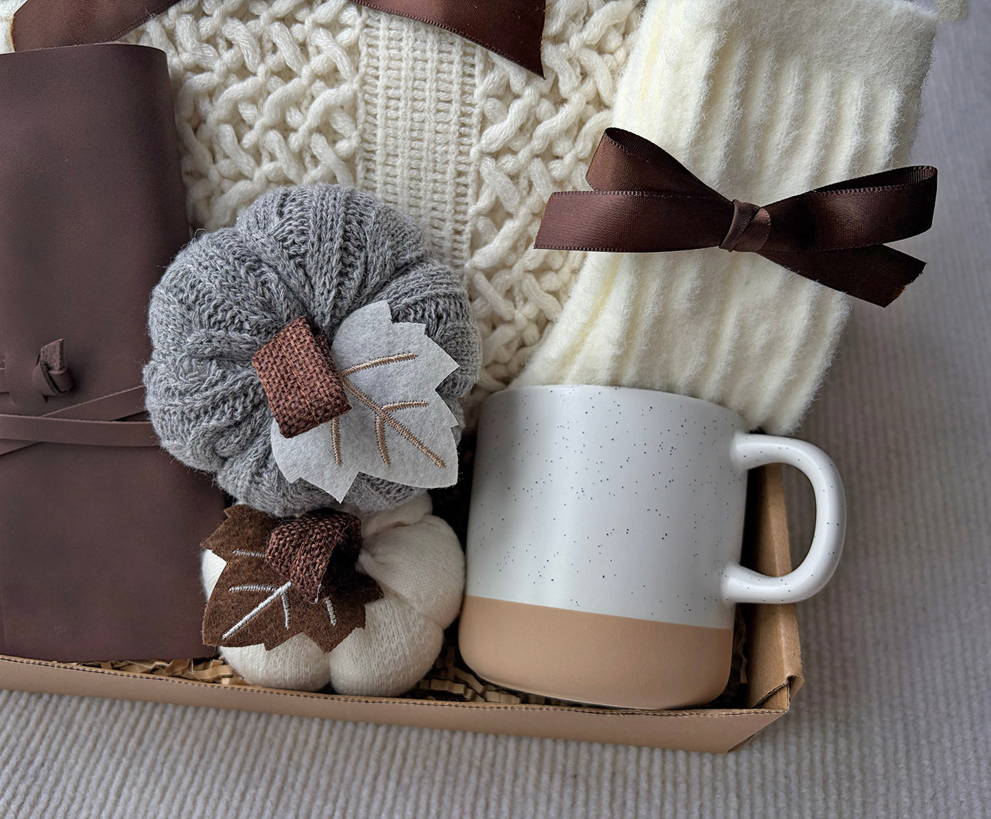 Cozy Fall Gift Basket for Women Autumn Self Care Gift Set komorebi INC