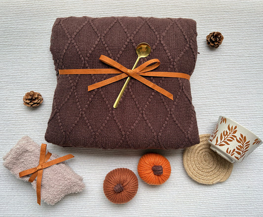 Moody Dark Cocoa Fall Harvest Self-Care Gift Box for Women Earthy Warm Autumn Retreat Set komorebi INC