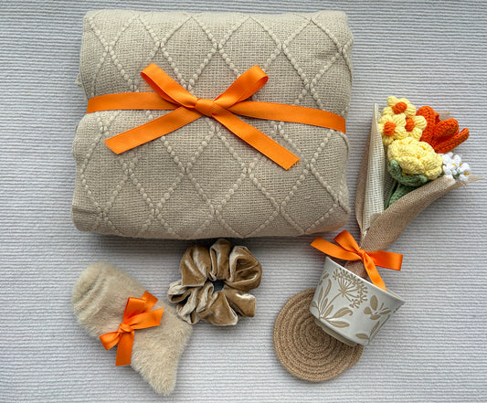 Warm Neutral Autumn Serenity Self-Care Gift Box for Her Cozy Harvest Gift Set komorebi INC