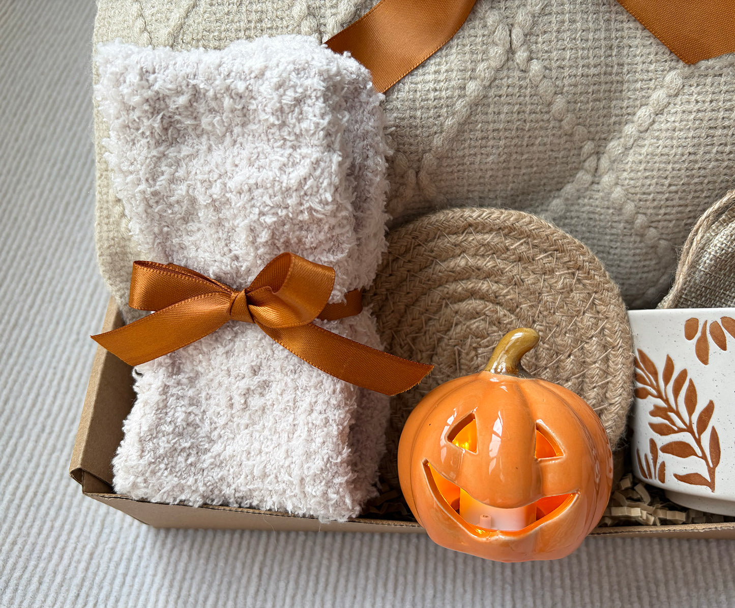Rustic Neutral Fall Harvest Self-Care Gift Box for Women Warm Autumn Retreat Set komorebi INC
