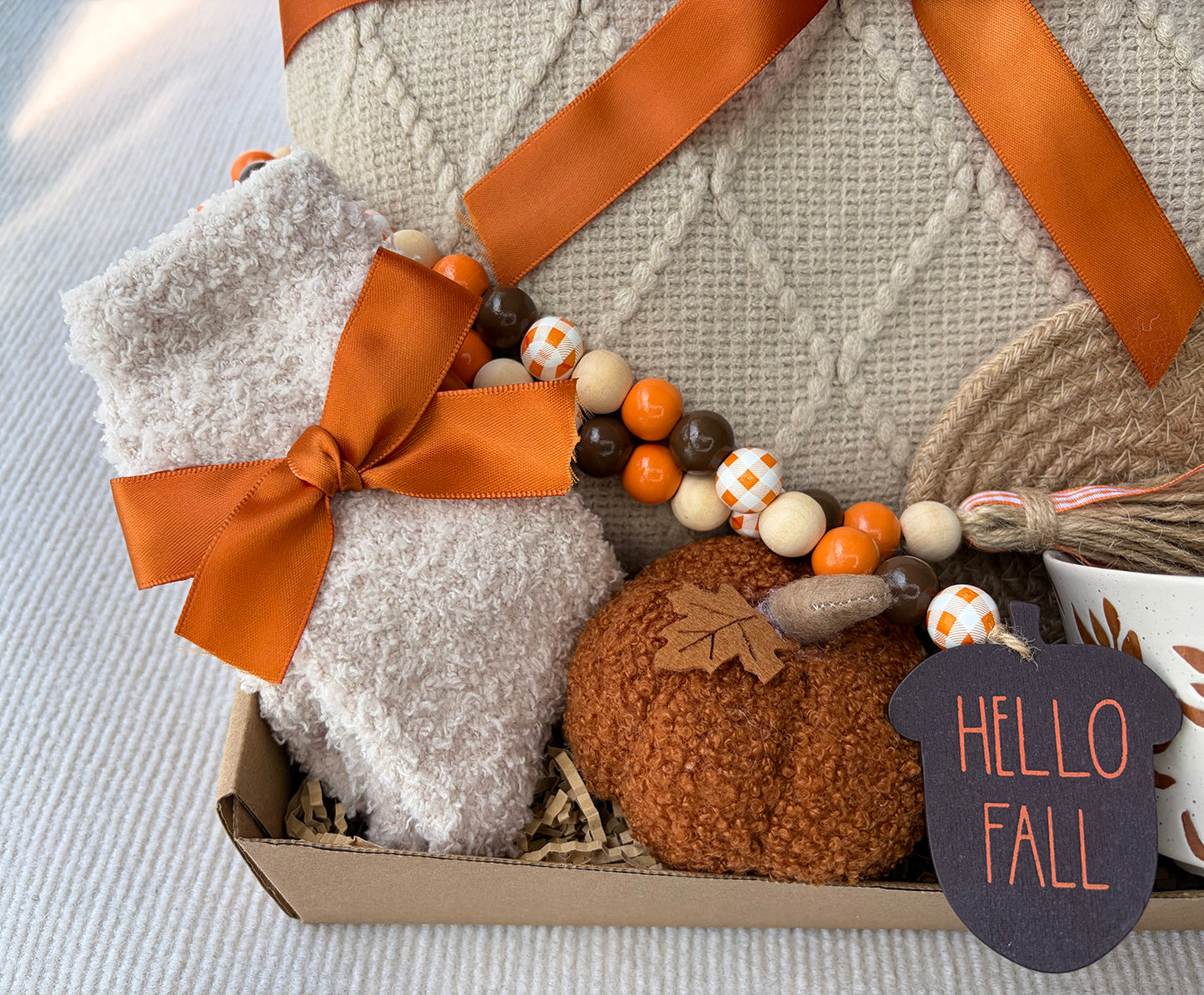 Neutral Hello Fall Harvest Self-Care Gift Box for Women Warm Earthy Autumn Retreat Set komorebi INC