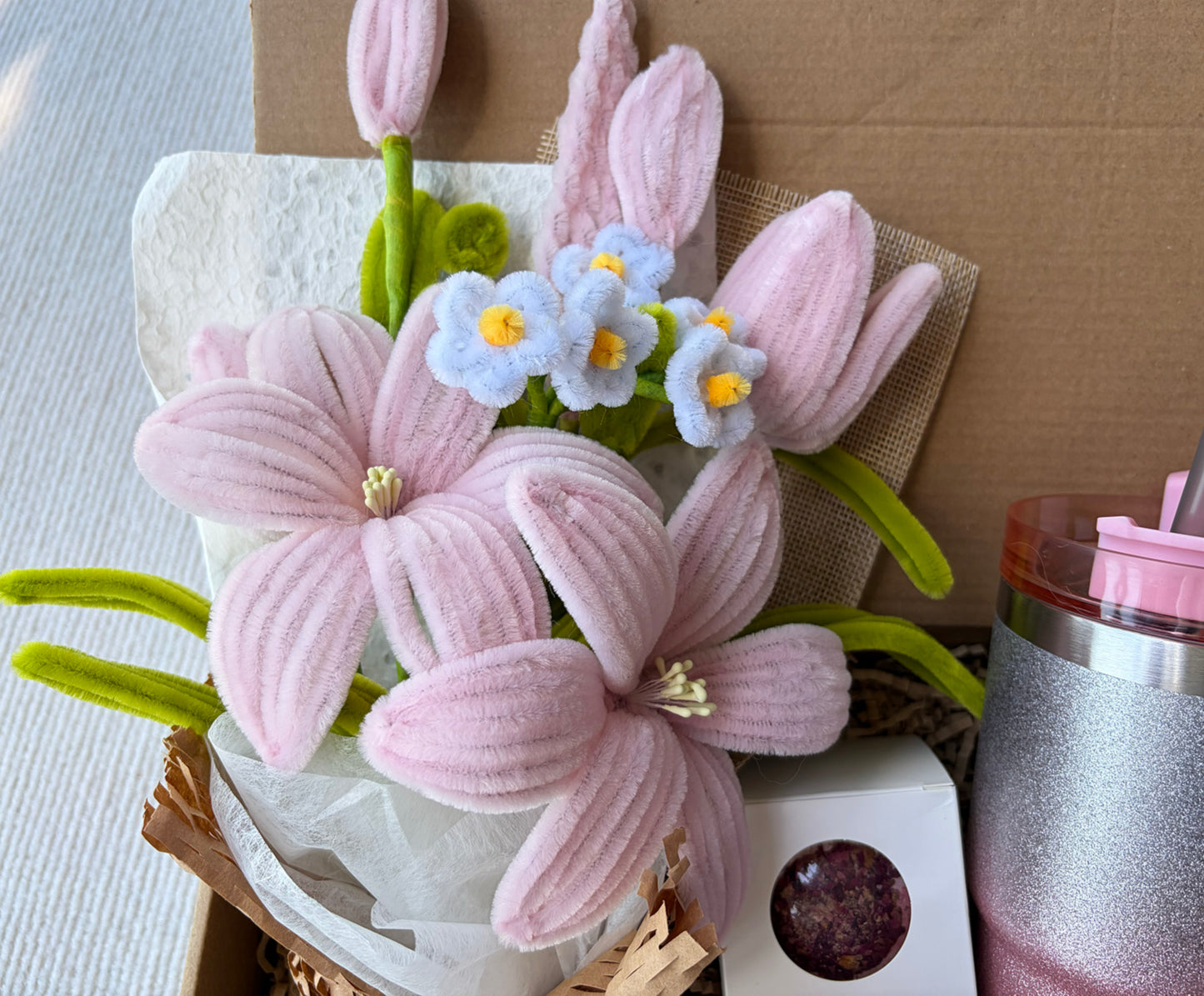 Blush Pink Floral Self-Care Spa Gift Box for Her – Dreamy Pastel Relaxation Set komorebi INC