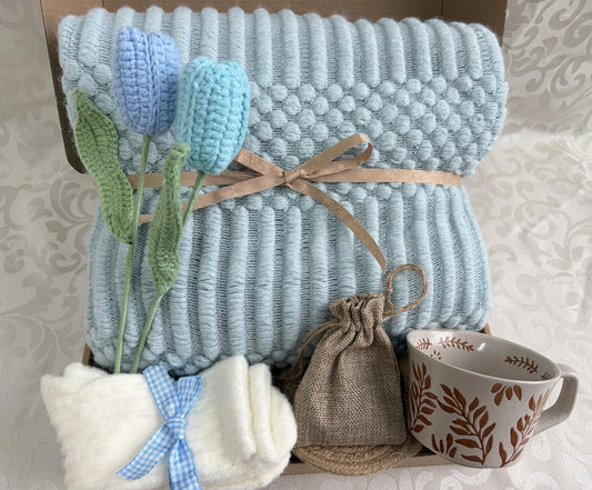 Serene Blue & Cream Gift Box | Cozy Neutral Care Package komorebi INC