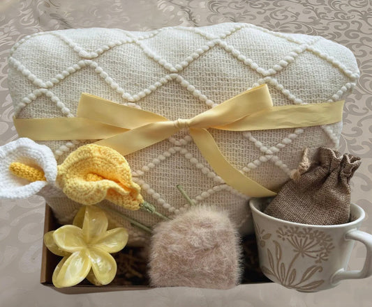 Cream Blanket Gift Box | Sunny White Care Package