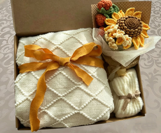 Forever Sunflower Crochet Bouquet Gift Box | Thoughtful Just-Because Present