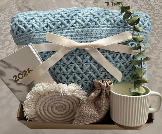 Soft Blue Self Care Package | Thoughtful Gift for Her