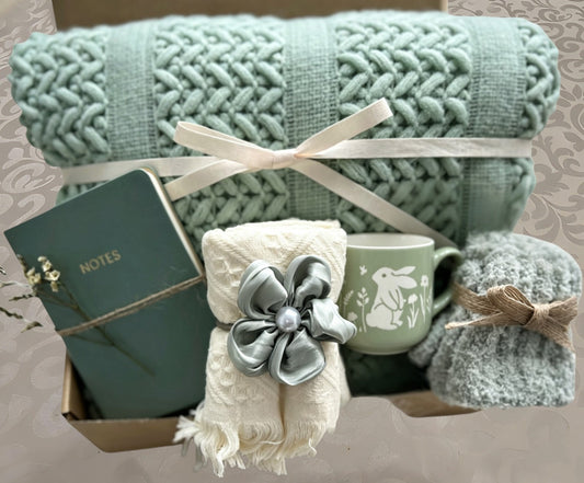 Soft Green Care Package | Thoughtful Present for Her