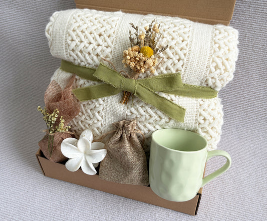 Soft Green & White Care Package | Thoughtful Present komorebi INC