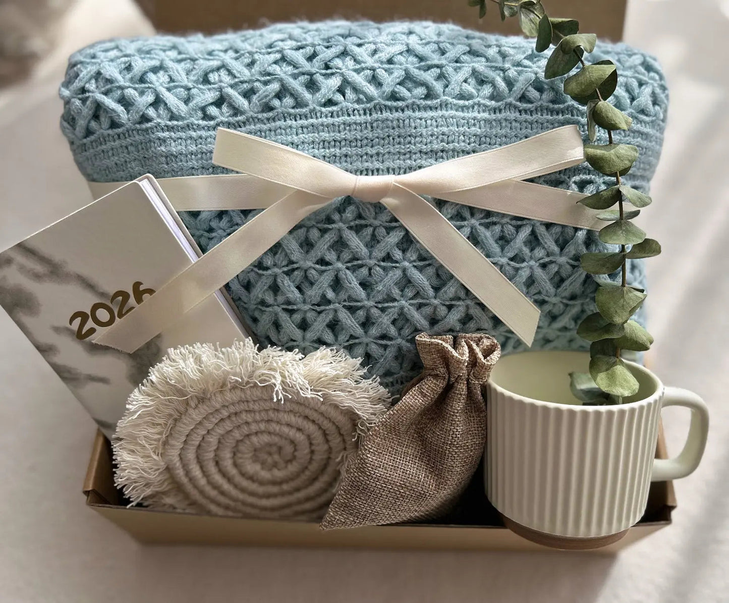 Soft Blue Self Care Package | Thoughtful Gift for Her