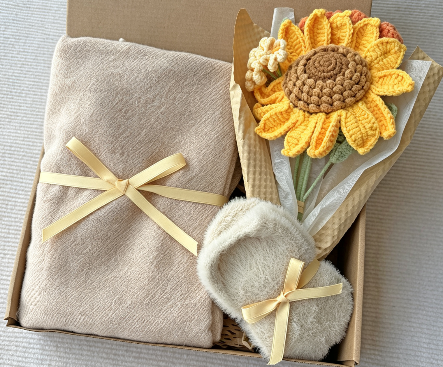 Sunflower Self Care Gift Box | Neutral Pink Care Package komorebi INC