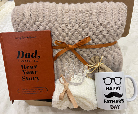 Dad Keepsake | Journal & Cozy Throw Blanket Gift Set