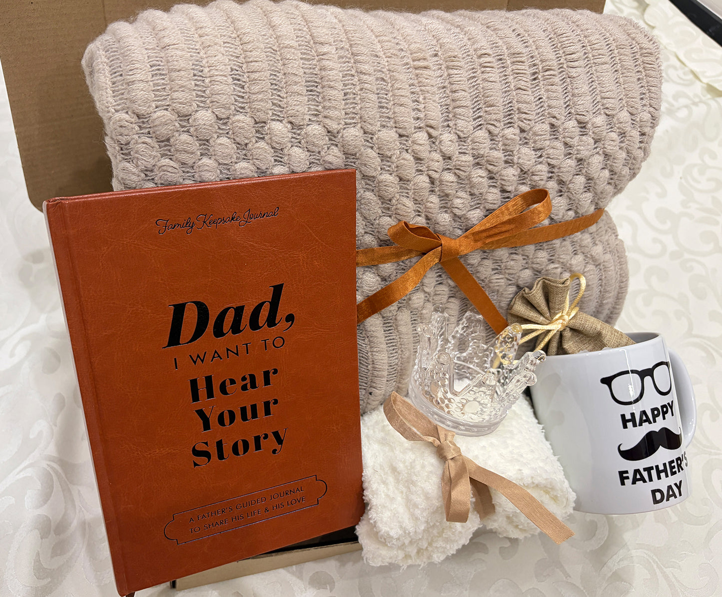 Dad Keepsake | Journal & Cozy Throw Blanket Gift Set