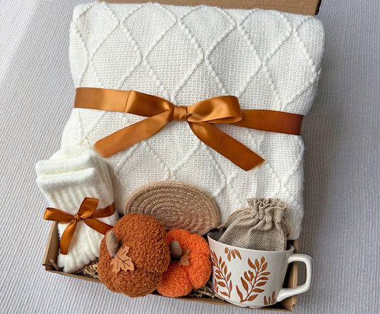 Cozy Fall Self Care Gift Basket for Women Autumn Comfort Set komorebi INC