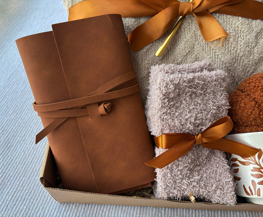 Cozy Neutral Fall Gift Basket for Her - Nestlygift