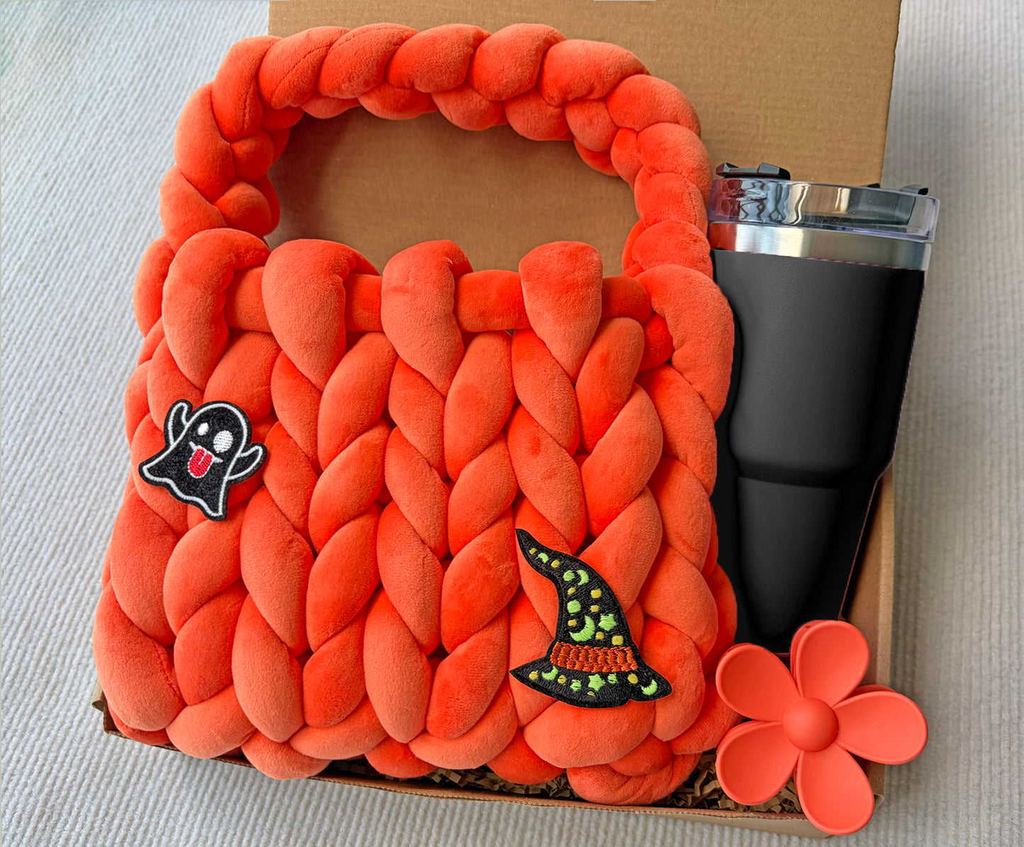 Halloween Chunky Knit Tote Gift Set for Her - Nestlygift
