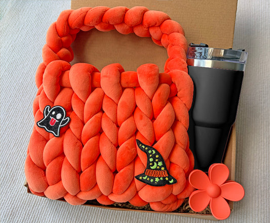 Halloween Chunky Knit Tote Gift Set for Her - Nestlygift