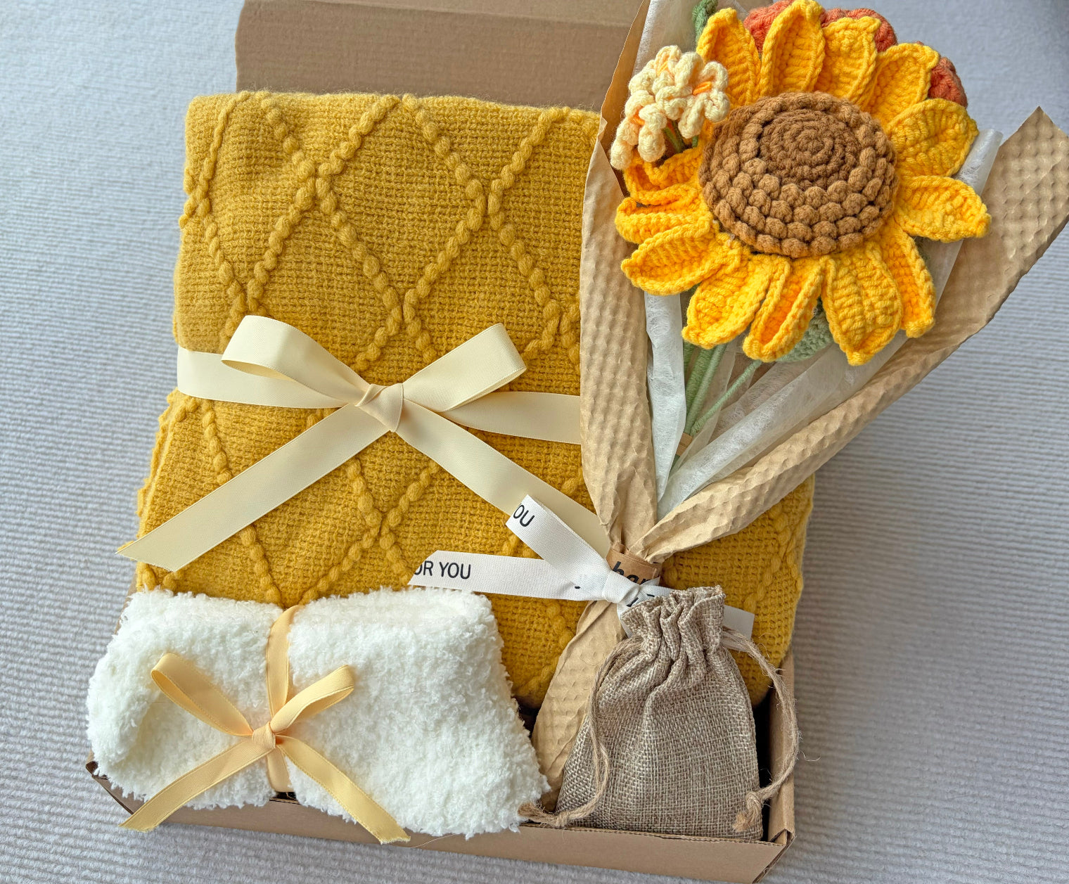 Warm Sunflower Gift Box | Cozy Yellow Care Package komorebi INC