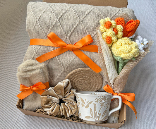 Warm Neutral Autumn Serenity Self-Care Gift Box for Her Cozy Harvest Gift Set komorebi INC