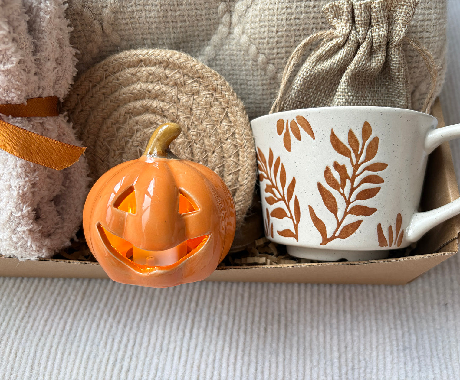 Rustic Neutral Fall Harvest Self-Care Gift Box for Women Warm Autumn Retreat Set komorebi INC