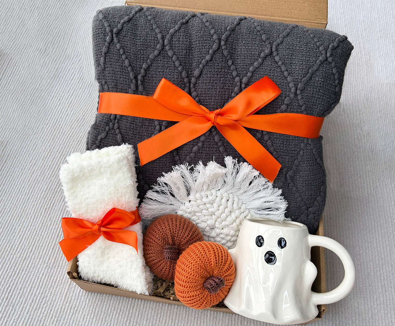 Moody Dark Gray Halloween Harvest Self-Care Gift Box for Women Spooky Cozy Autumn Set komorebi INC