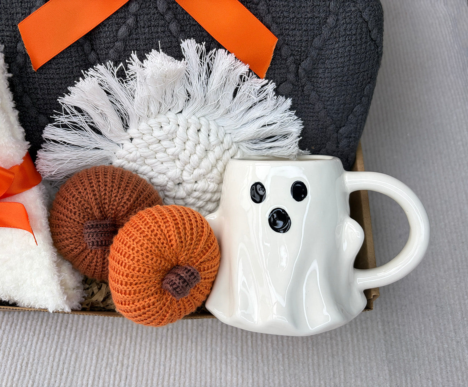 Moody Dark Gray Halloween Harvest Self-Care Gift Box for Women Spooky Cozy Autumn Set komorebi INC