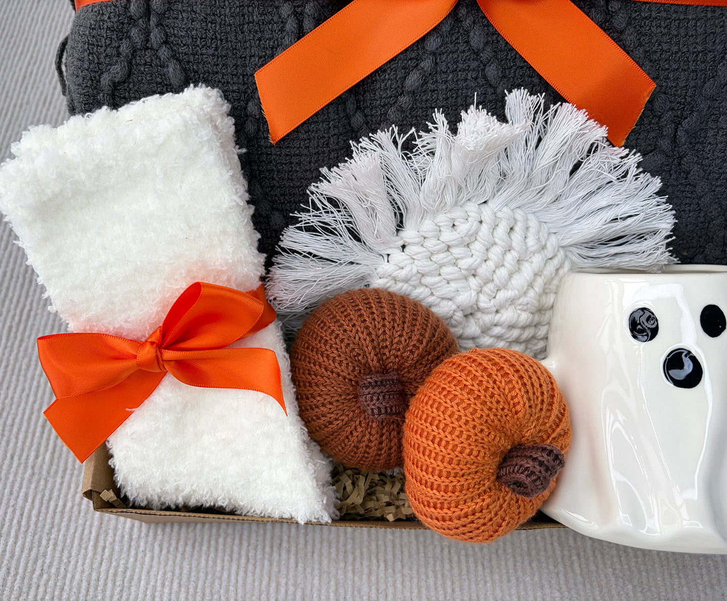 Moody Dark Gray Halloween Harvest Self-Care Gift Box for Women Spooky Cozy Autumn Set komorebi INC