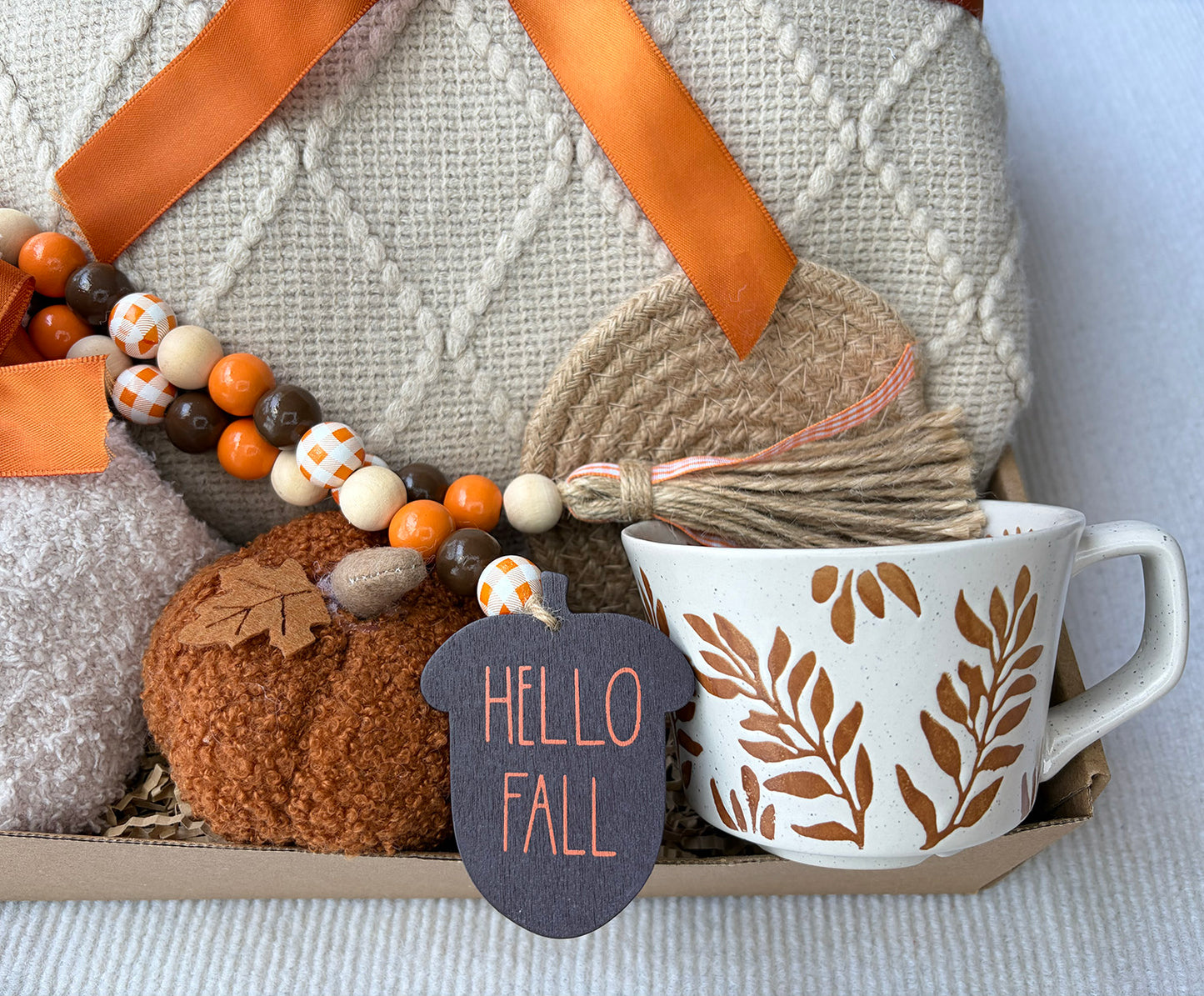 Neutral Hello Fall Harvest Self-Care Gift Box for Women Warm Earthy Autumn Retreat Set komorebi INC