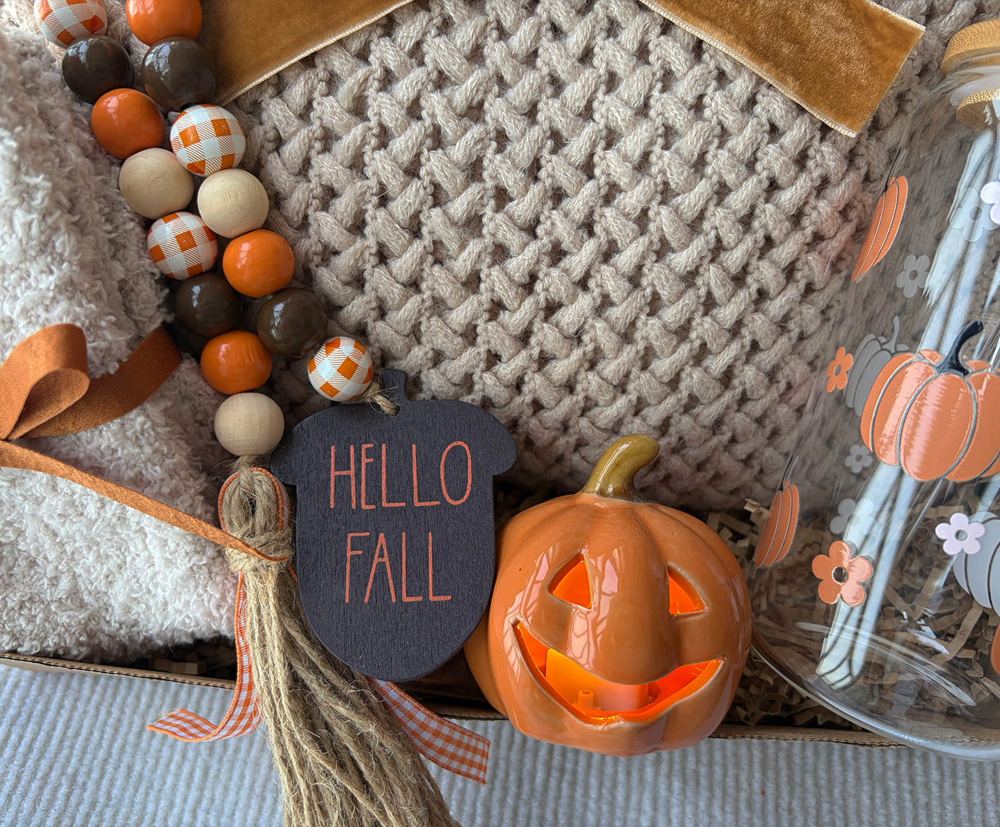 Hello Fall Cozy Gift Basket for Her - Nestlygift