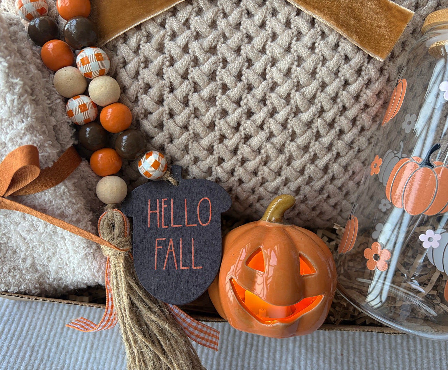 Hello Fall Cozy Gift Basket for Her - Nestlygift