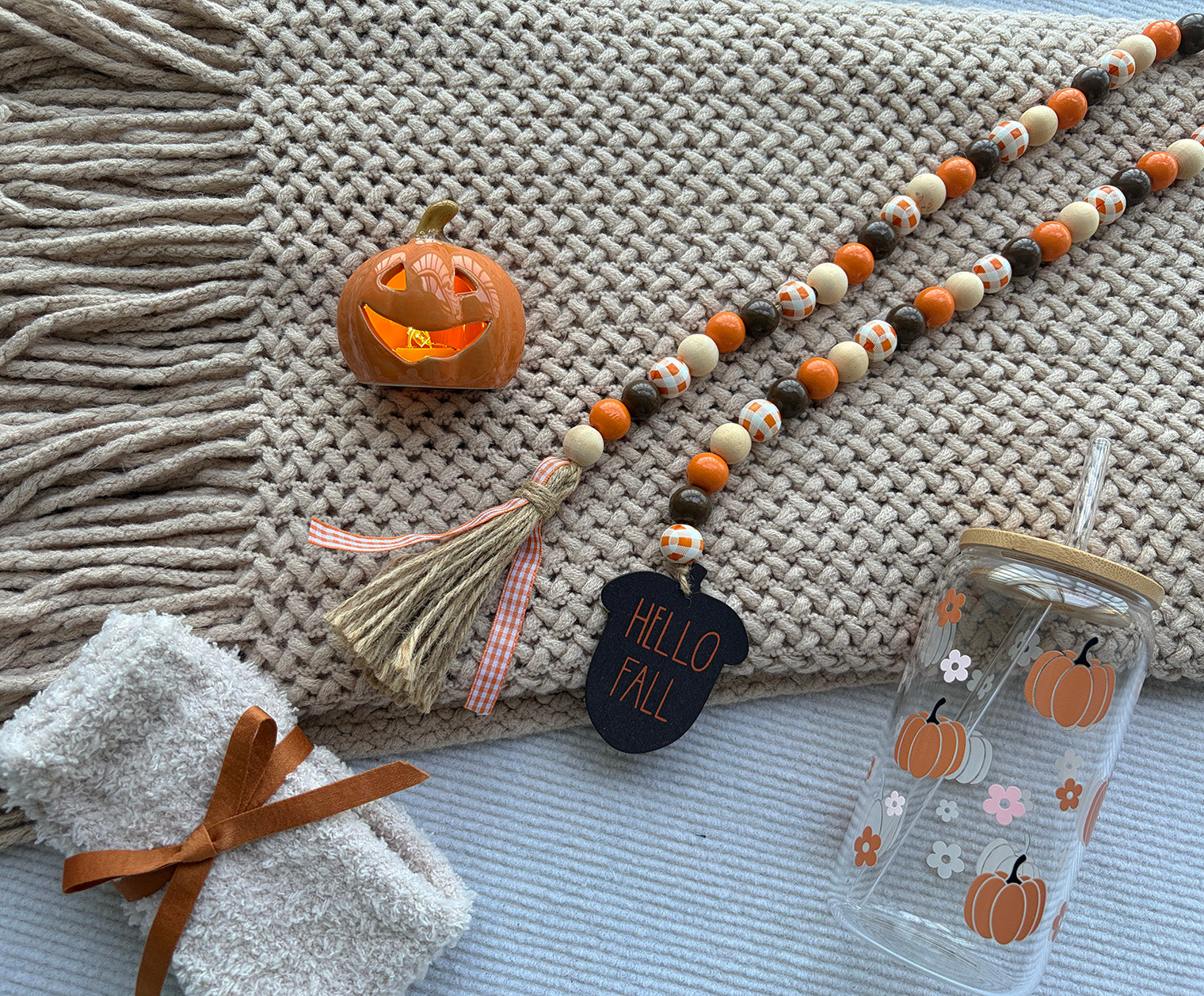 Hello Fall Cozy Gift Basket for Her - Nestlygift