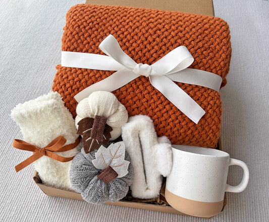 Rustic Fall Cozy Gift Basket for Her - Nestlygift