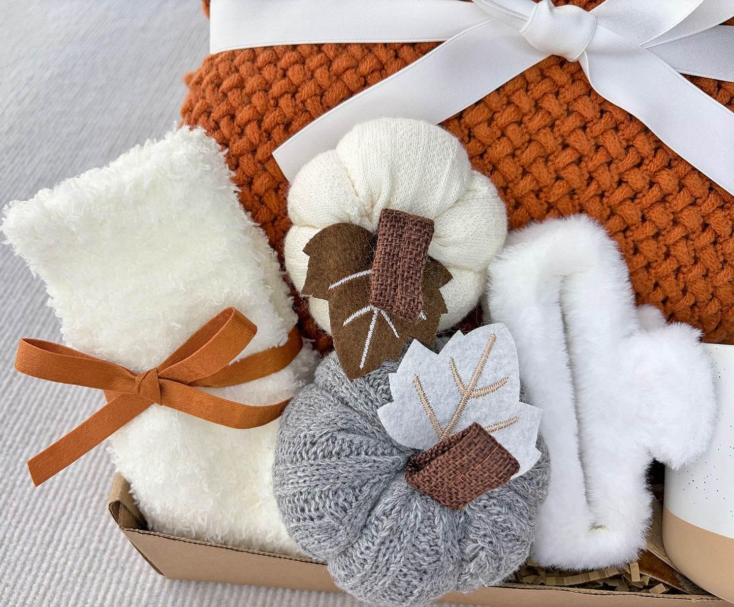 Rustic Fall Cozy Gift Basket for Her - Nestlygift