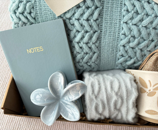 Self Care Package for Women with Knit Blanket, Care Essentials komorebi INC