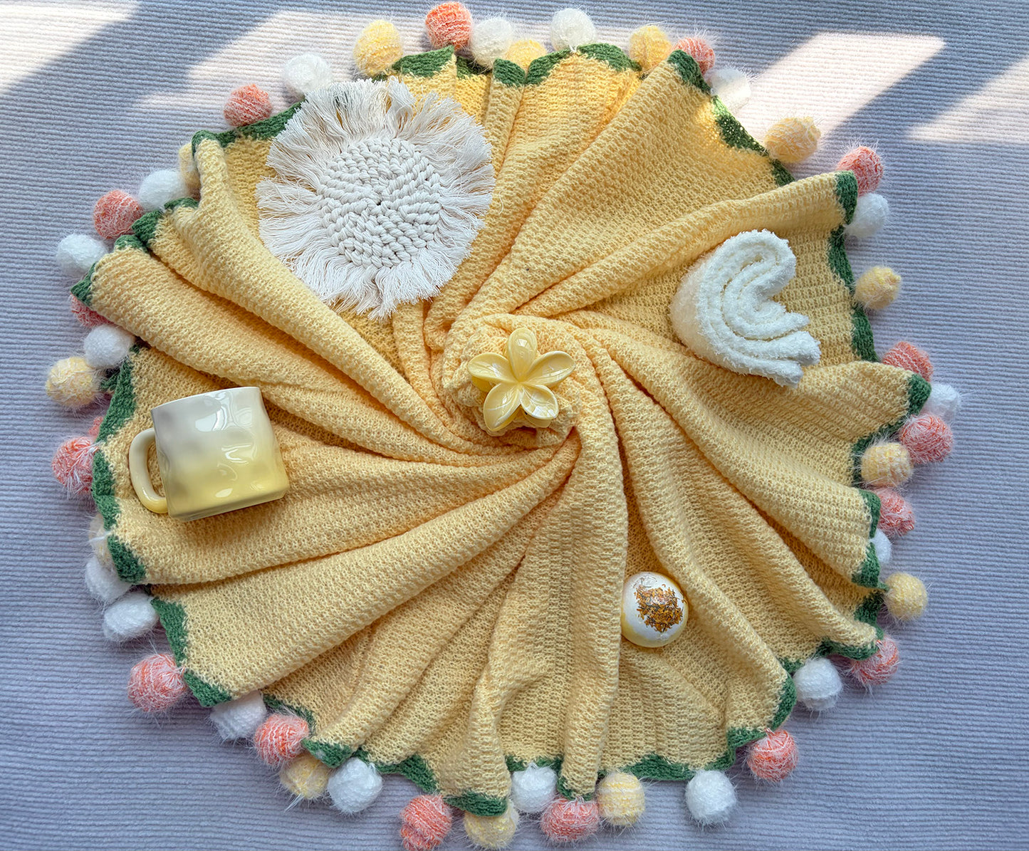 Sunny Lemon Yellow Floral Spa Self-Care Gift Box for Her – Warm Pastel Relaxation Set komorebi INC